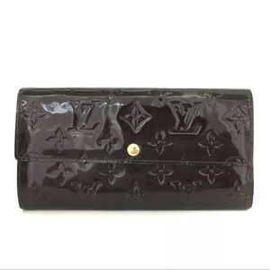 AUTH Louis Vuitton Monogram Vernis Porte Feuille Sarah Long Bifold Wallet